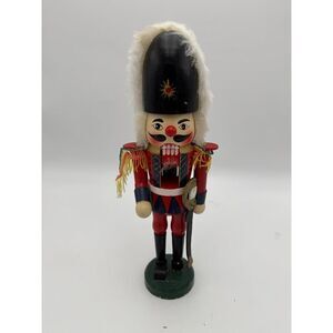 Traditional Wooden Nutcracker Soldier Figurine -‎ Festive Holiday Décor